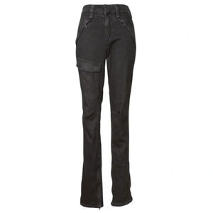 RtA High Rise Black Denim Paneled Cargo Jeans Zip Ankle‎ Size 25